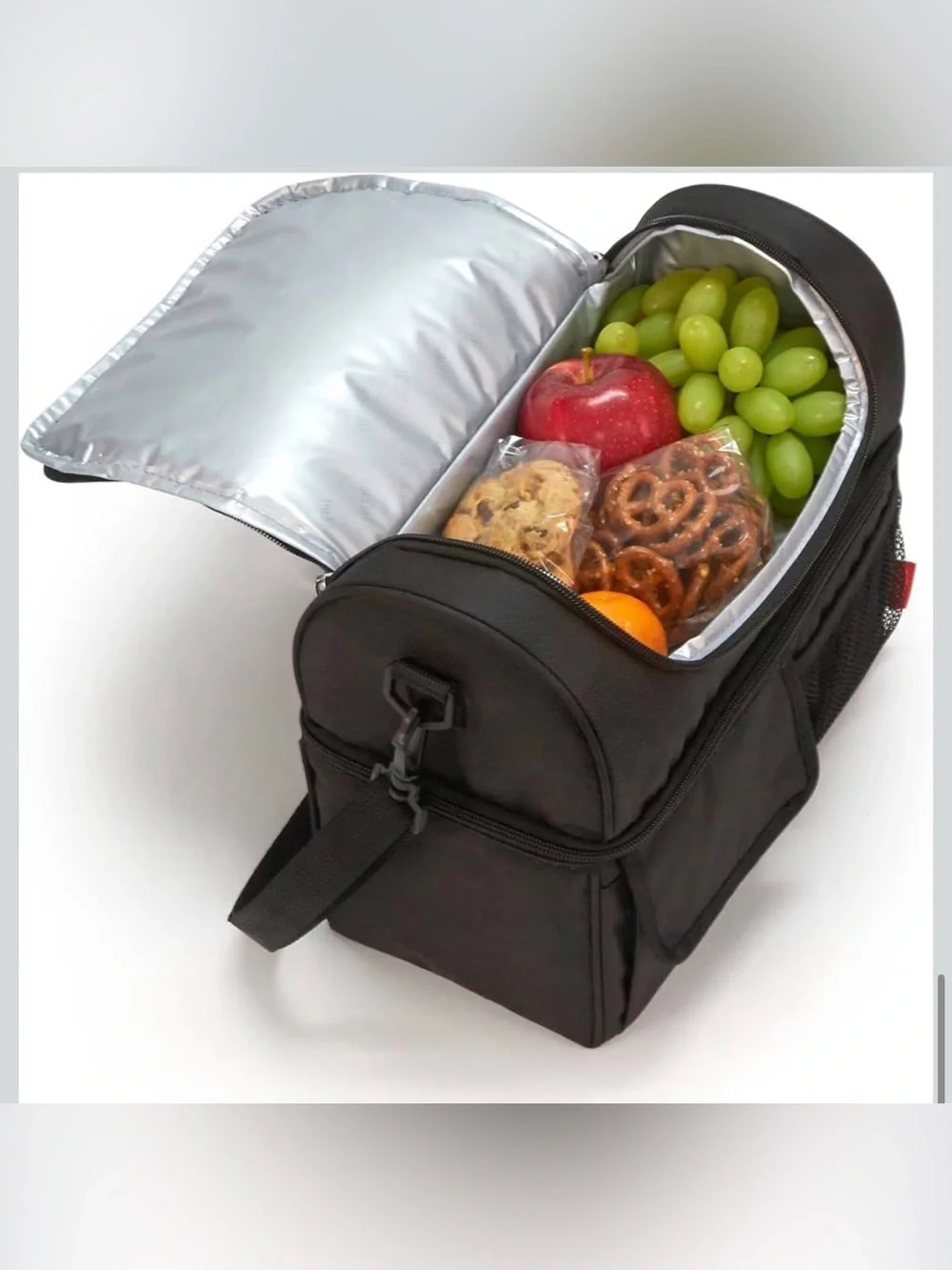 Thermos Black Insulated Lunch Cooler Bag with Top Handle